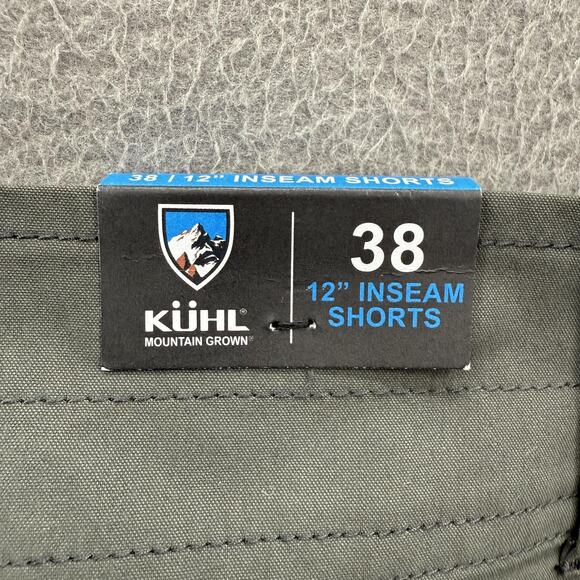 Kuhl Hiking Cargo Shorts Mens 38 Gray 12" Inseam Stretch Outdoor Nylon - Picture 3 of 8